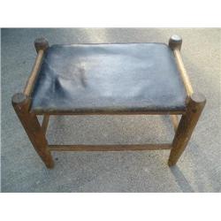 Leather top stool/bench