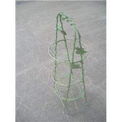 3 tier green metal stand