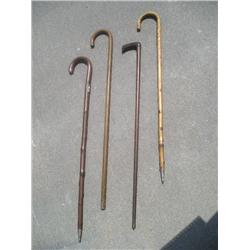 4 wood canes