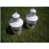 Image 1 : Two old painted enamel pots