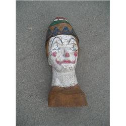 Wood carved clown