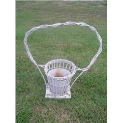 Wicker floral basket