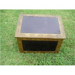 Small brass chest.
