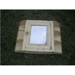 Yellow metal medicine cabinet