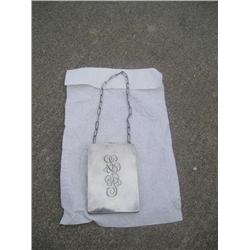 Monogramed silver purse