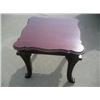 Image 1 : Square carved mahogany table