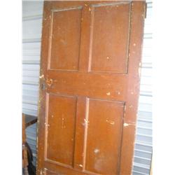 Heavy old wood door
