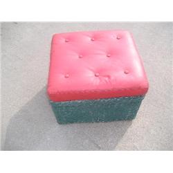 Old painted foot stool