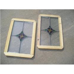Pair of matching stained glass