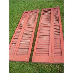 Two old red shutters