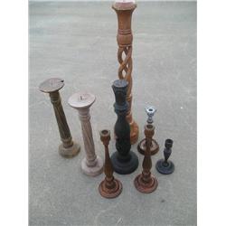 All wood candle sticks