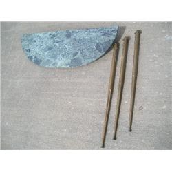 Green marble top table w/legs