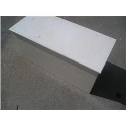 White wood blanket box