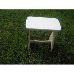 Little white wood step stool