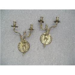 Pair of wall candle holders