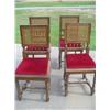 Image 1 : 4 red velvet chairs
