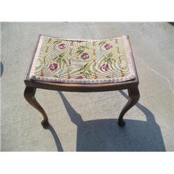 needlepint seat bench