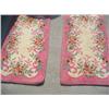 Image 1 : Two matching pink and white rugs