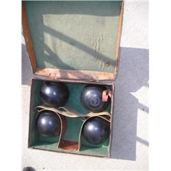 Set of old black balls