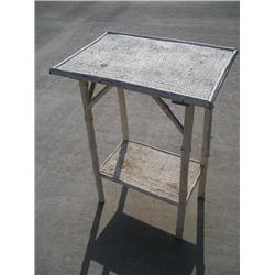 White bamboo table