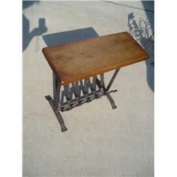 Wood and metal table/magazine rack