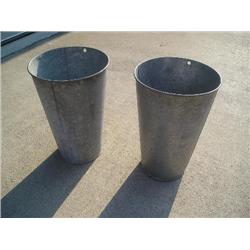 2 metal sap buckets
