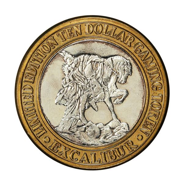.999 Silver Excalibur Las Vegas Nevada $10 Casino Limited Edition Gaming Token