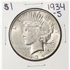 Image 1 : 1934-S $1 Peace Silver Dollar Coin
