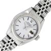 Image 1 : Rolex Ladies Stainless Steel White Oyster Perpetual Date Wristwatch