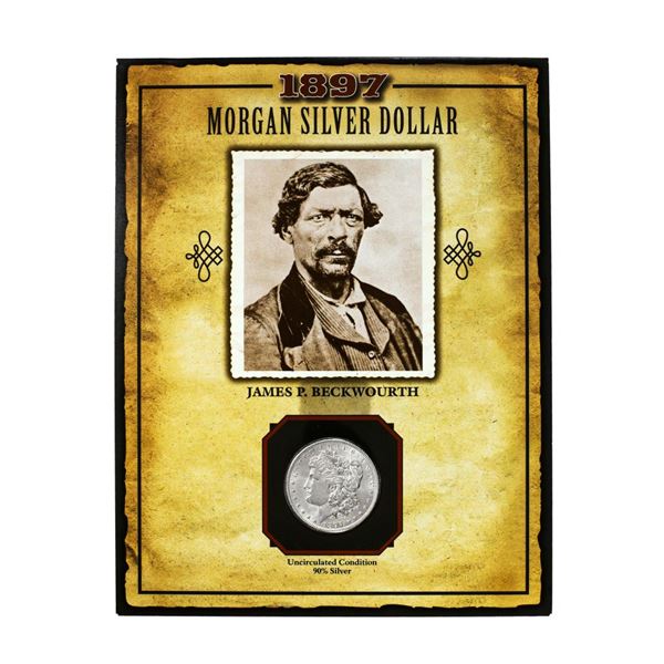 1897 $1 Morgan Silver Dollar Coin James P. Beckwourth Legends of the Wild West