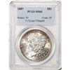 Image 1 : 1887 $1 Morgan Silver Dollar Coin PCGS MS64 Nice Toning