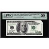 Image 1 : 1996 $100 Federal Reserve Fold Over Error Note Fr.2175-J PMG Choice About Unc 58