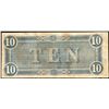 Image 2 : 1864 $10 Confederate States of America Note