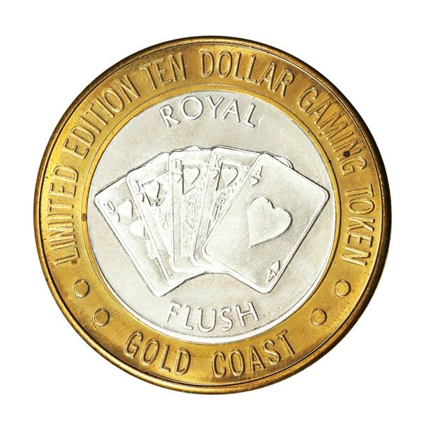 .999 Fine Silver Gold Coast Las Vegas, Nevada $10 Casino Limited Edition Gaming Token