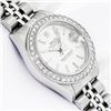 Image 5 : Rolex Ladies Stainless Steel Silver Index Diamond Datejust Wristwatch