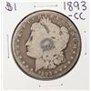 Image 1 : 1893-CC $1 Morgan Silver Dollar Coin