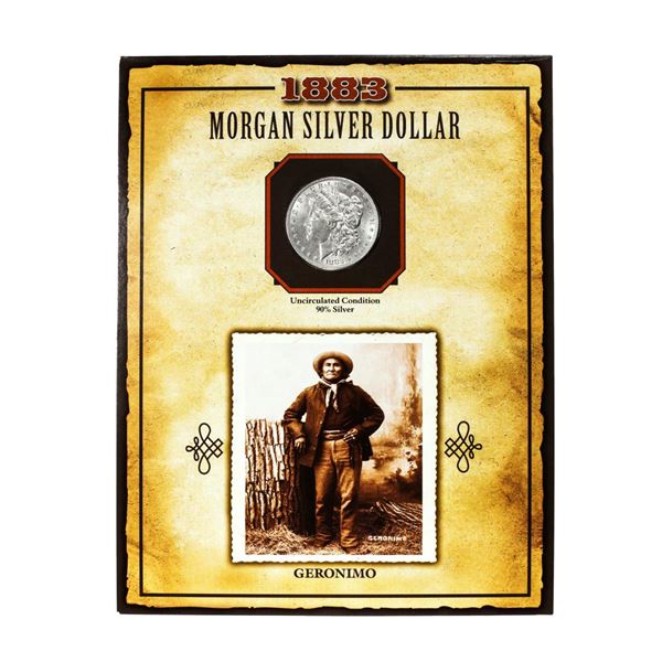 1883 $1 Morgan Silver Dollar Coin Geronimo Legends of the Wild West
