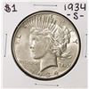Image 1 : 1934-S $1 Peace Silver Dollar Coin