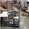 Image 2 : METAL ROLLING WAREHOUSE CAGE, 66 INCH WIDE, 72  INCH TALL, 32 INCH DEEP