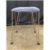 Image 3 : VINTAGE BRASS STOOL AND 30 INCH X 24 INCH WIRE  RACK