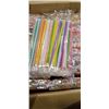 Image 2 : CASE OF NEW PLASTIC STRAWS