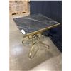 Image 2 : SLATE TOP GOLD BASE HEAVY ENDTABLE