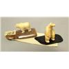 Image 1 : Pair of ivory bears- 1 is on ivory base, other is on jade base (2)