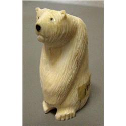 3" tall ivory bear made by Roger Silook (2)