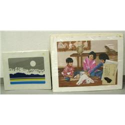 Lot of 2 shrink wrapped prints signed and numbered (46)