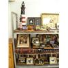 Image 3 : Whole cart- 3 shelves- of nautical items, framed sea shells, butterflies in framed, framed daggers, 