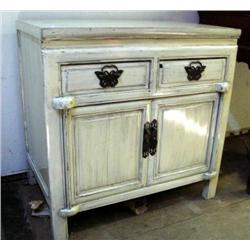 30" Height, 30" Length, 19" Depth 2-drawer white finish chest (800)