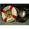 Image 2 : Very large framed nautical knot collection, large life ring, large wooden anchor clock, interesting 