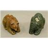 Image 1 : Lot of 2 soapstone bears- 1 bear has damage to ear (100)