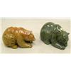 Image 2 : Lot of 2 soapstone bears- 1 bear has damage to ear (100)